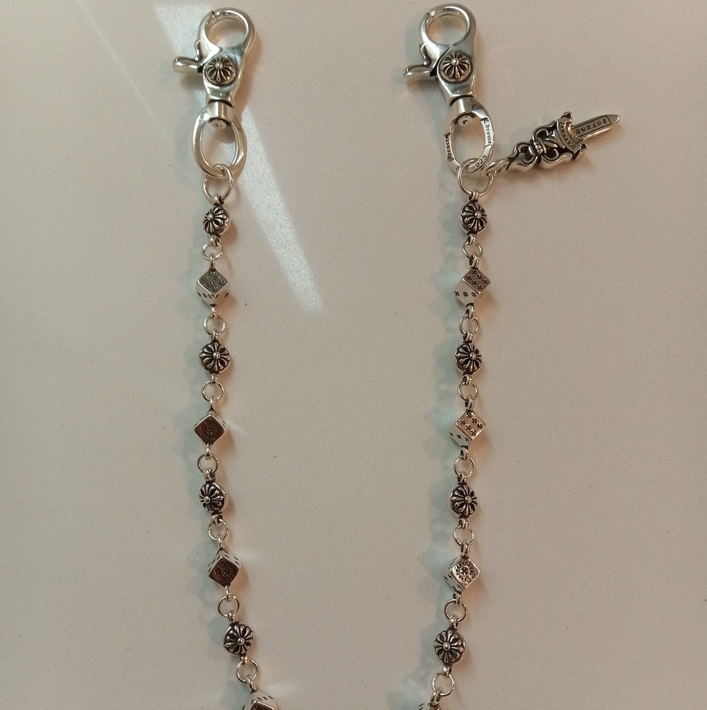 Chrome Hearts Cross Dice Dagger Lobster Clasp Wallet Chain